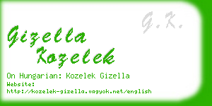 gizella kozelek business card